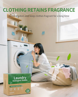 Biologisch abbaubare Waschmittelblätter 11*14cm 2,8-3g/Blatt mit 50% Wirkstoff für Tiefenreinigung