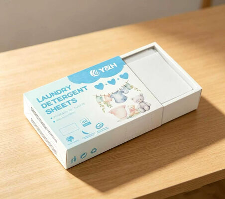 Biologisch abbaubare Formel Öko-Wäschebleche mit anpassbarem Duft und 11*14cm Größe zur effektiven Fleckenentfernung