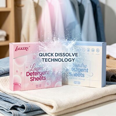 Guter Preis Premium 100% pflanzliches Waschmittel-Sheets mit Zero-Waste-Verpackung und vordosierten Öko-Wäschestreifen Online