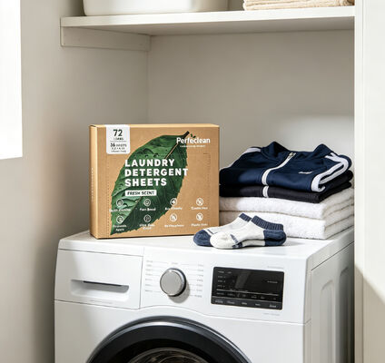 Zero Waste Pflanzenbasierte Hypoallergene Waschmittel-Sheets Öko-Wäschestreifen