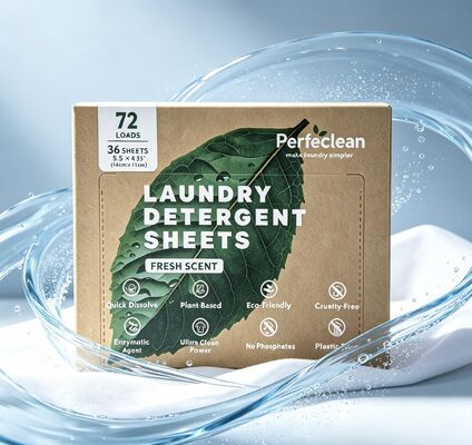 Guter Preis Nachhaltige pflanzliche Waschmittelblätter - Vollständig biologisch abbaubare Öko-Wäschestreifen, die Plastikmüll reduzieren Online