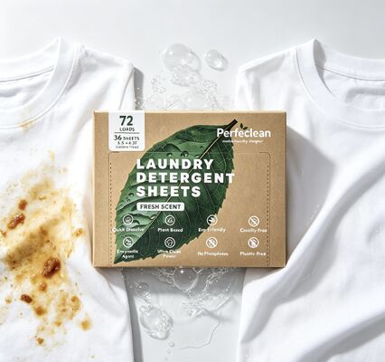 Guter Preis Natürliche Pflanzeninhaltsstoffe biologisch abbaubare Waschmittelblätter für sanftes Auflösen beim Waschen Online