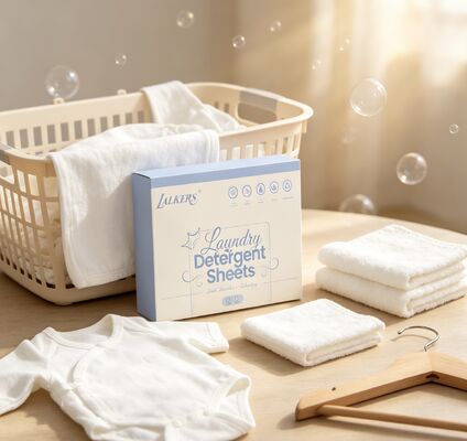 Plant-Based Biodegradable Non-Toxic Laundry Detergent Sheets for Gentle Baby Clothes Care